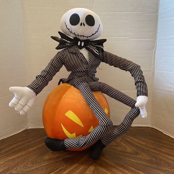 Disney Other - Halloween Disney Nightmare Before Christmas Jack Skellington Pumpkin Greeter 20”